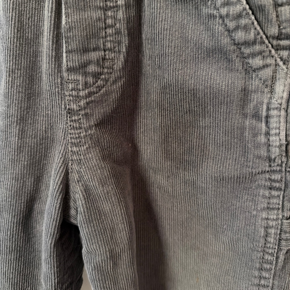 OshKosh B'gosh Vestbak Bib Overalls 24 Months Gray Corduroy Lined - Picture 2 of 7